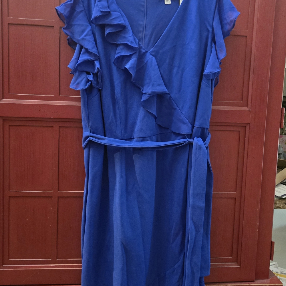 Elegant Blue Ruffle Dress